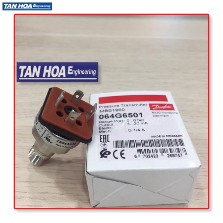 Cảm biến áp suất Danfoss MBS1900  0-6bar, 4-20mA, G1/4 + phụ tùng 064G6501